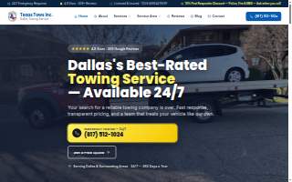 Texas Tows Inc. Dallas Towing Service