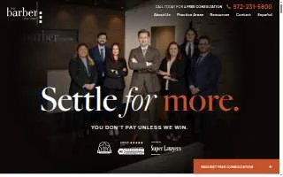 The Barber Law Firm of Dallas website