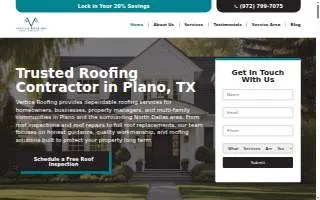 Vertice Roofing & General Contractors, LLC website