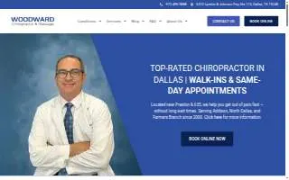 Woodward Chiropractic & Massage website