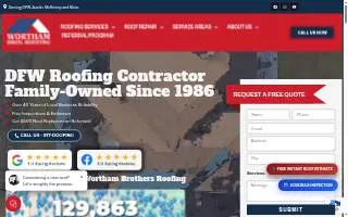 Wortham Brothers Roofing Dallas website