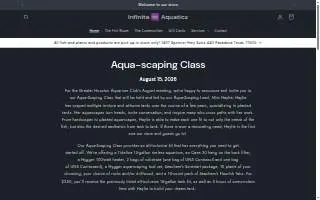 Infinite Aquatics website