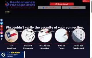 Performance Therapeutics - Del Rio website
