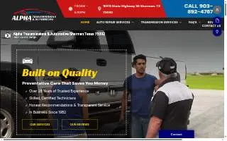 Alpha Transmissions & Automotive website