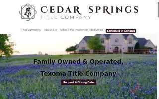 Cedar Springs Title Company website