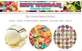 Hey Sugar Candy and Ice Cream website