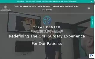 Texas Center for Oral Surgery & Dental Implants of Denison website