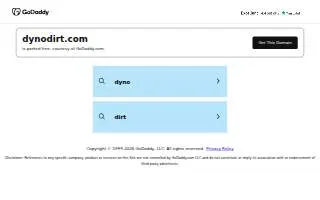 Dyno Dirt website