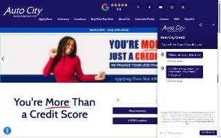 Auto City Credit website