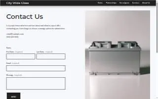 City Wide Glass website
