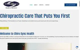 ChiroSync Health & Wellness Chiropractic website