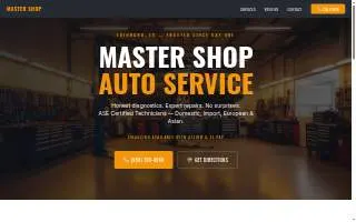 Master Shop Auto Service website