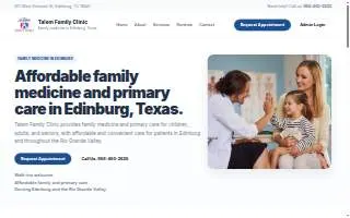 Talem Family Clinic website