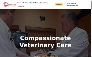 Allstar Animal Hospital website