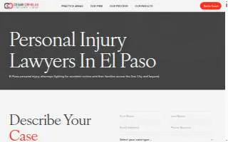 Cesar Ornelas Injury Law | Personal Injury Lawyer El Paso website