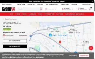 Floor & Decor of El Paso website