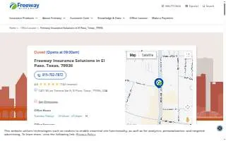Freeway Insurance of El Paso website