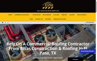 Rivas Construction & Roofing website