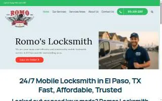 Romo's Locksmith website