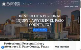 Ruhmann Law Firm - The Peoples El Paso Injury Lawyer website
