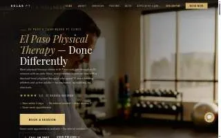 Solas Physical Therapy website