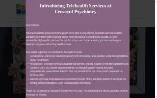 Crescent Psychiatry website