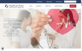 HeartCare Texas website