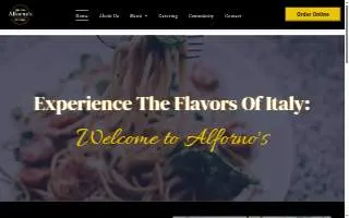 Alforno's Italian Kitchen website