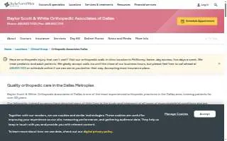 Baylor Scott & White Orthopedic Associates of Dallas - Forney website