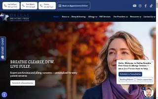 Dallas Breathe Free Sinus & Allergy Centers- Forney website