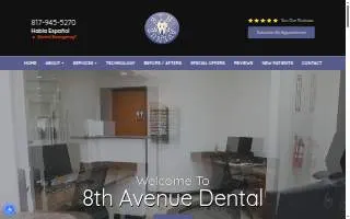 8th Avenue Dental website