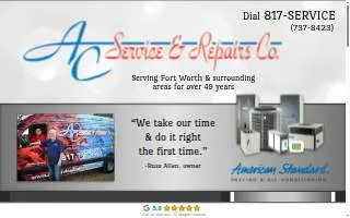 A/C Service & Repairs, LLC website