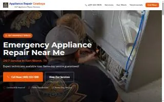 Appliance Repair Cowboys website