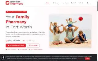 Better Health Pharmacy of Fort Worth website