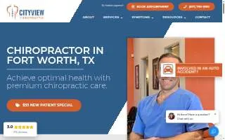 Cityview Chiropractic website