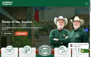 Comfort Experts of Fort Worth website