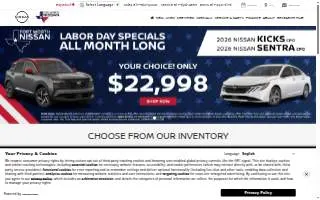 Fort Worth Nissan website