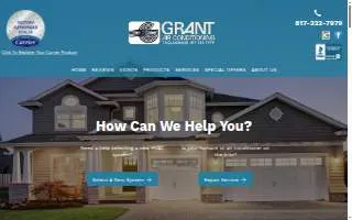 Grant Air Conditioning website