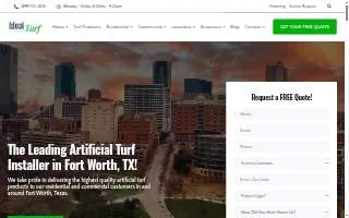 Ideal Turf Fort Worth website