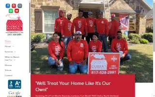 Patrick's Roofing website
