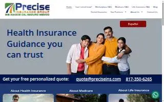 Precise Insurance Group website