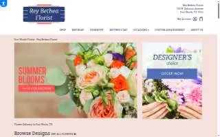 Rey Bethea Florist website