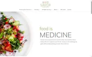 Savor Culinary Services website