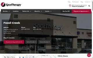 SporTherapy Physical Therapy Fort Worth, Texas - Fossil Creek website
