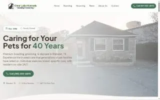 Clear Lake Kennels website