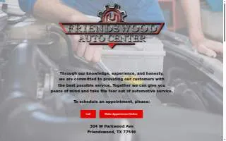 Friendswood Auto Center website
