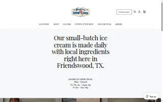Friendswood Scoop Shop website