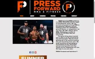 PRESS Forward MMA & Fitness website