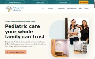 Entirely Kids Pediatrics Frisco website