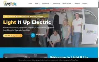Light It Up Electric of Frisco website